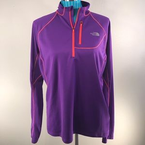 The North Face XL purple half zip long sleeve top